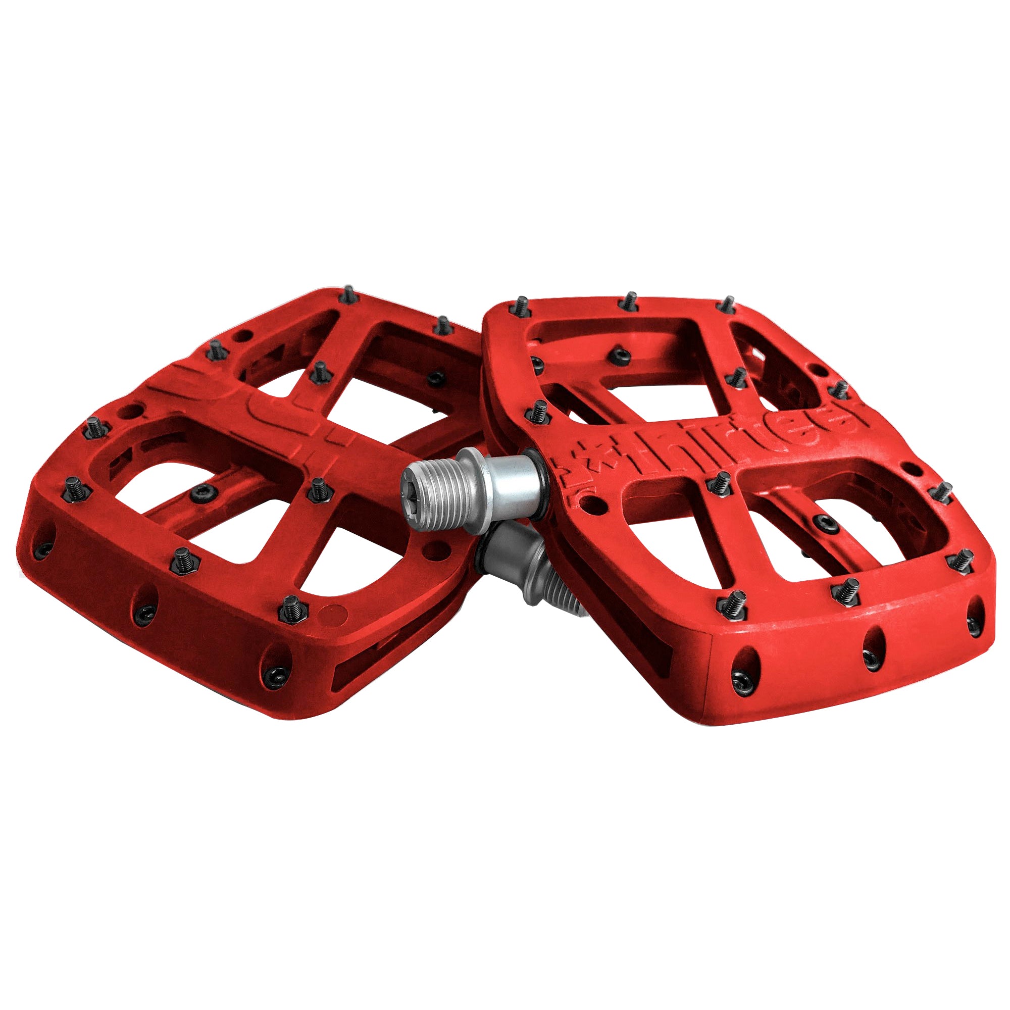 e13 Base Pedals - Platform, Composite - Red