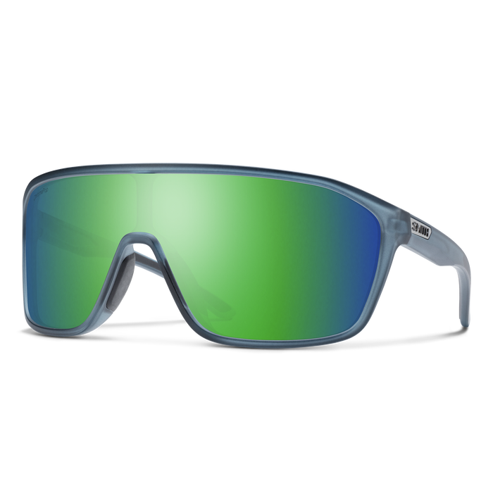 Smith Optics Boomtown - Matte Stone Crystal || ChromaPop Green Mirror