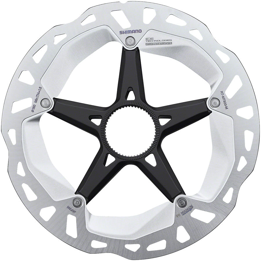 Shimano Deore XT RT-MT800 Disc Brake Rotor with External Lockring - Center Lock - Silver/Black