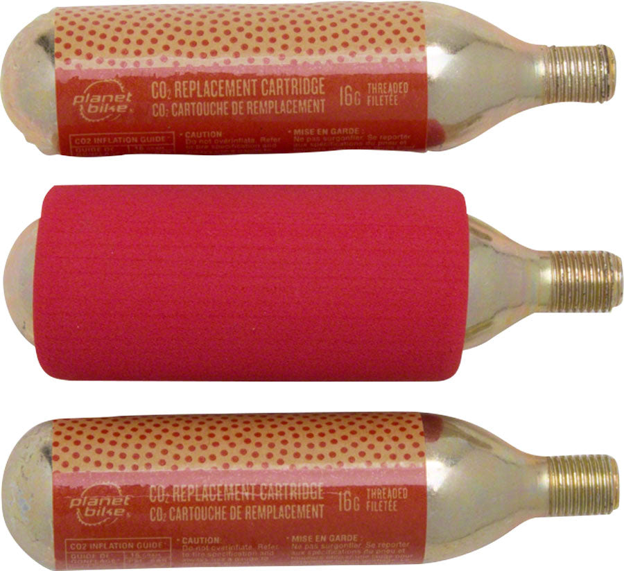 Planet bike Threaded Co2 Cartridges Threaded 16g Card of 3