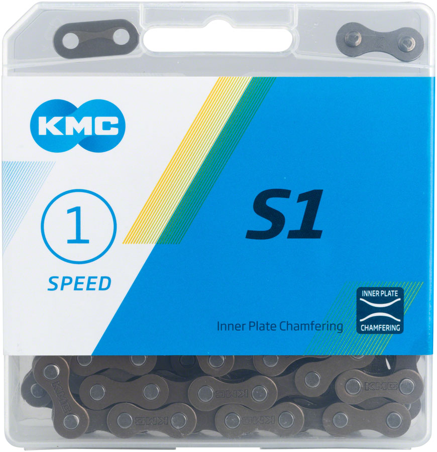 KMC S1 Chain - Single Speed 1/2" x 1/8" 112 Links Brown