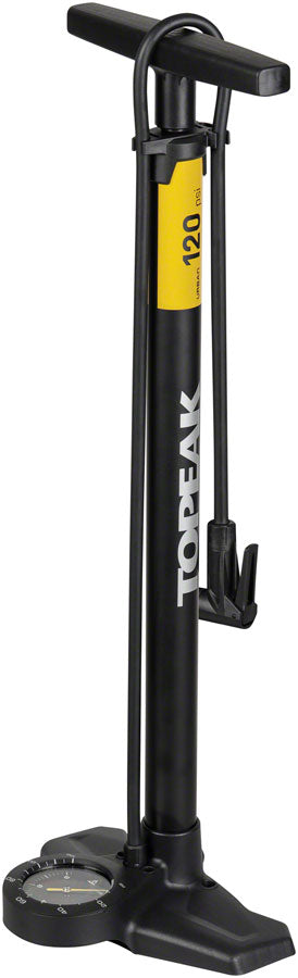 Topeak Joeblow Urban Ex Floor Pump - Steel Barrel / Plastic Base  3.5" Base Mount Gauge 120 Psi /8 Bar Smarthead